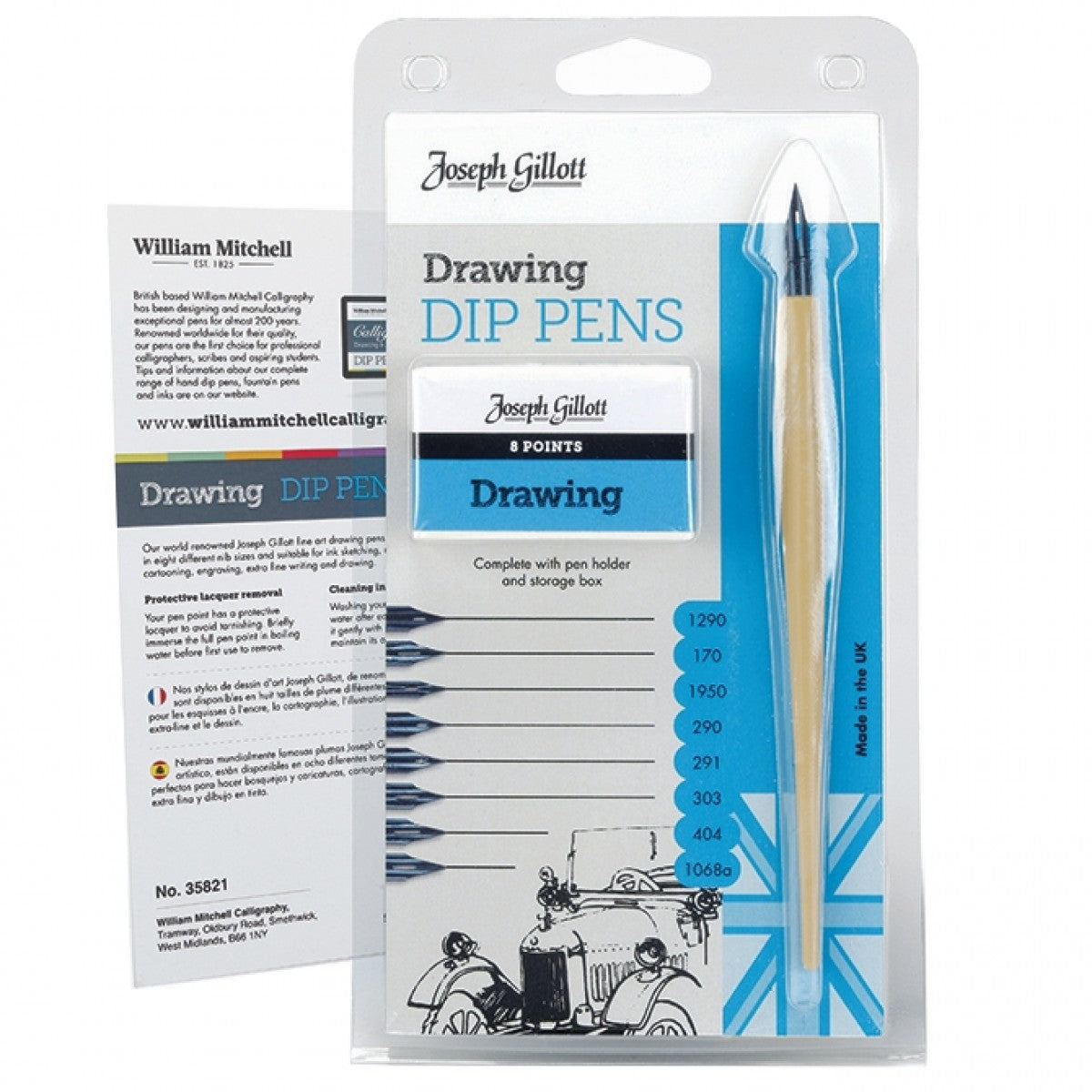 ESTOJO CALIGRAFIA GILLOTT DRAWING DIP PENS 35821