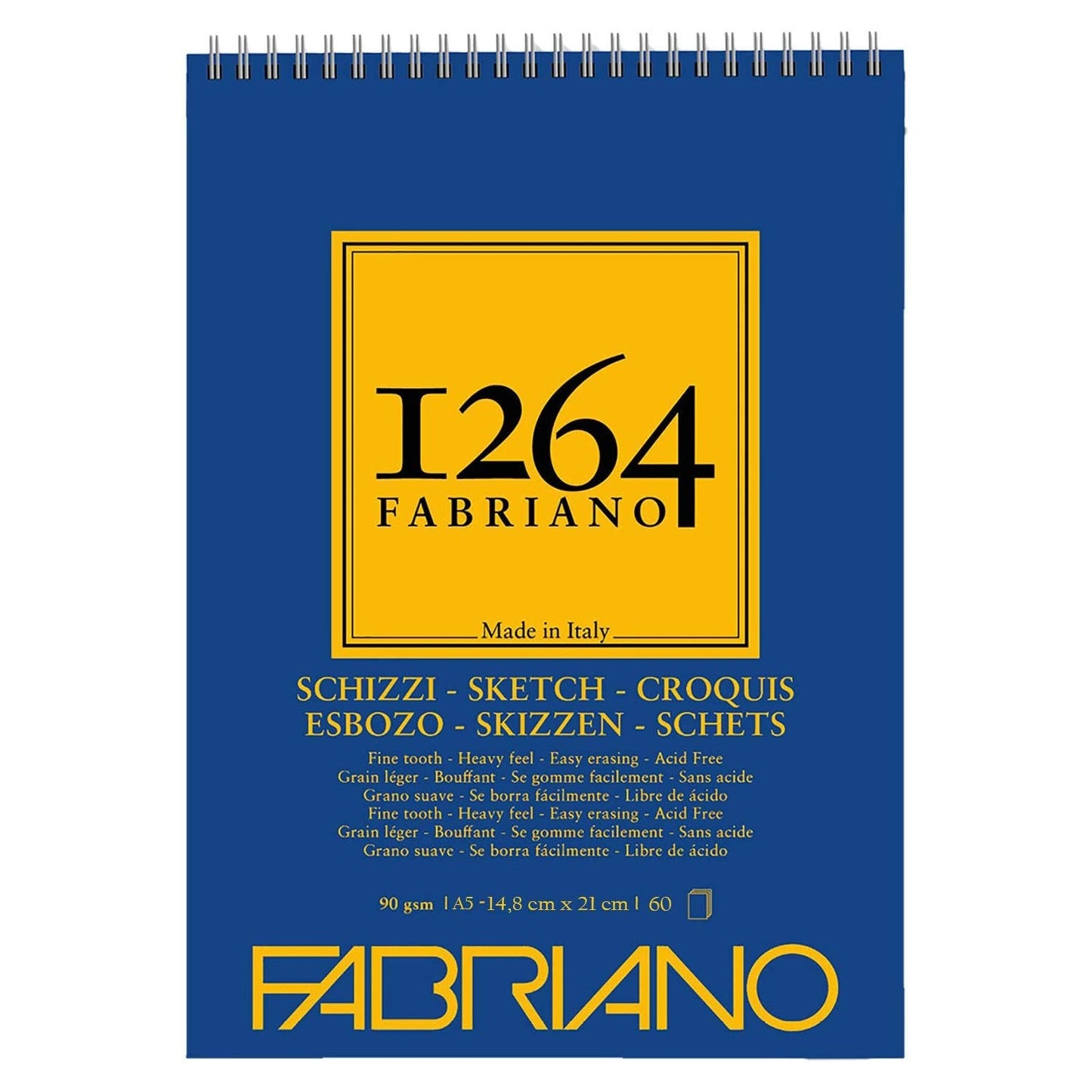 BLOCO FABRIANO 1264 SCHIZZI 90G/M2 A5 60 FOLHAS