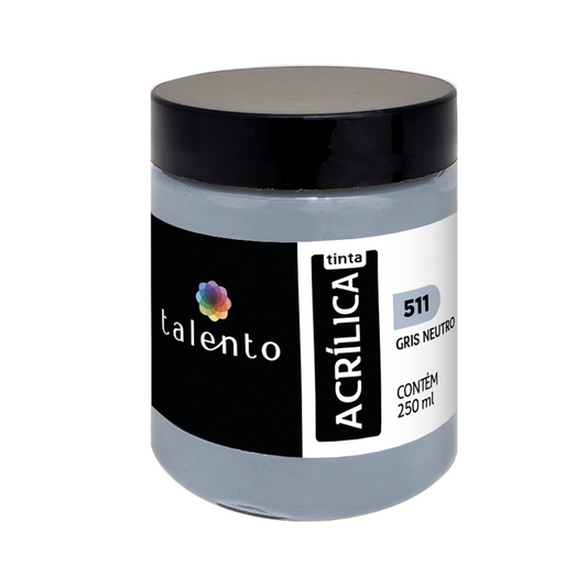 ACRILICA TALENTO 250ML 511 GRIS NEUTRO