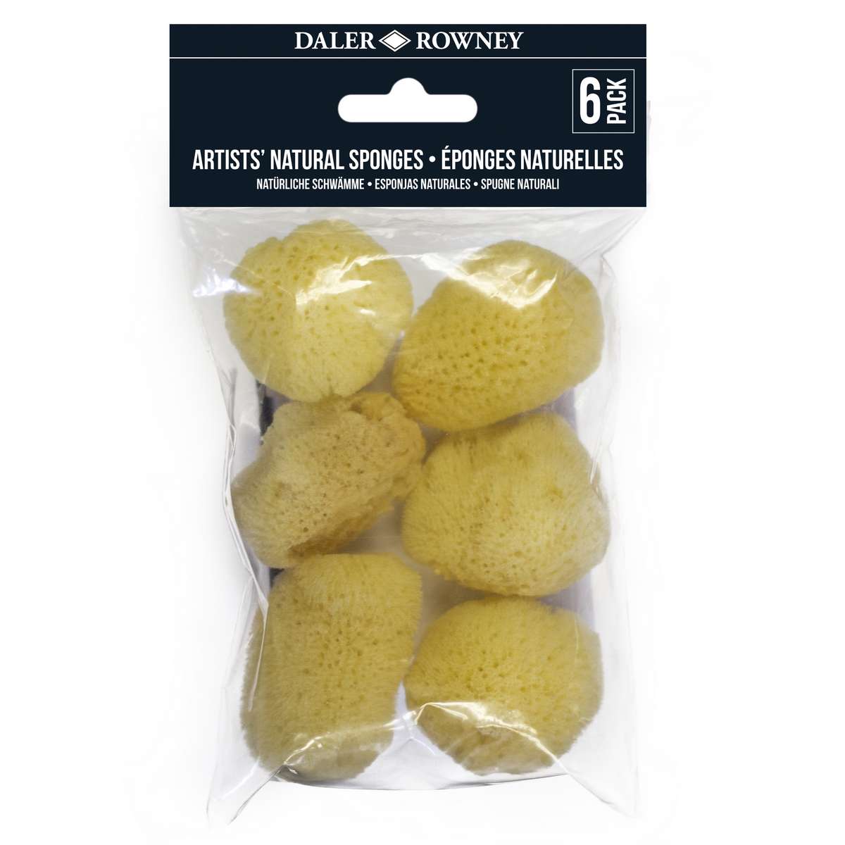 ESPONJAS NATURAIS AQUARELA DALER ROWNEY C/ 06 PCS