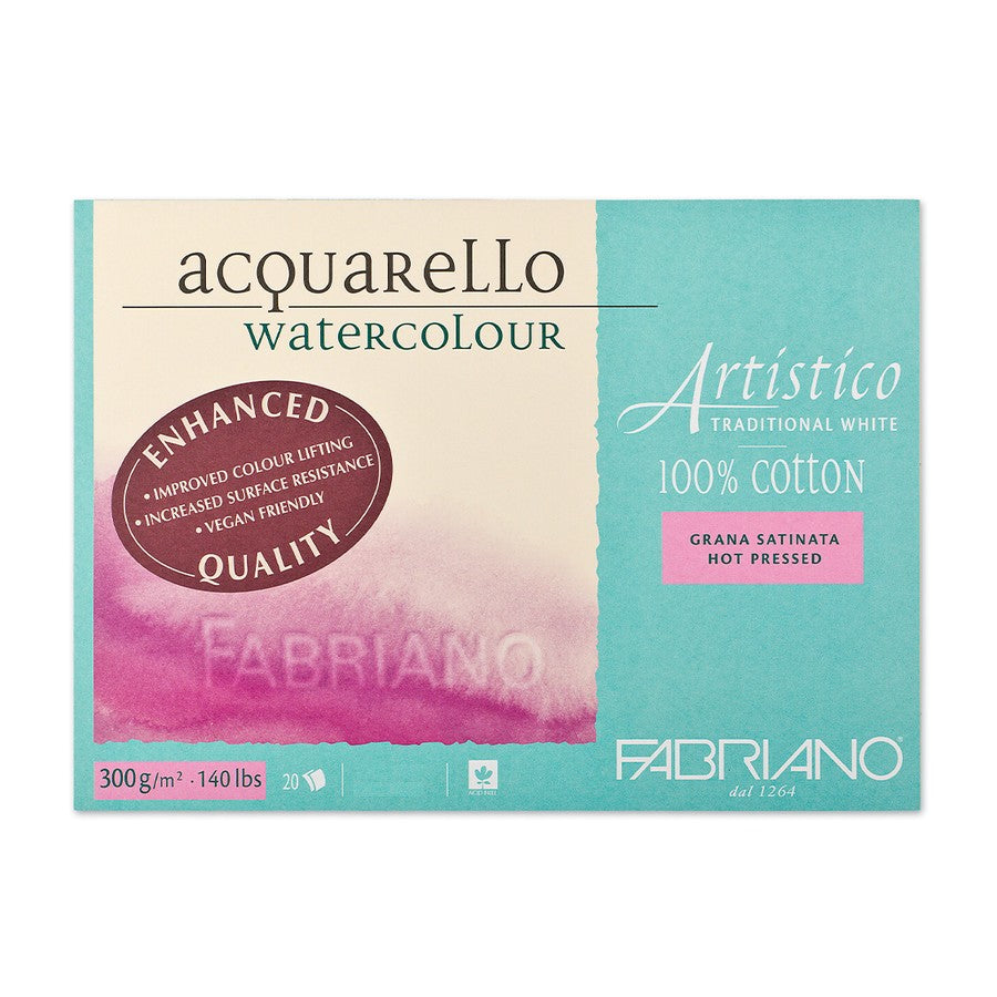 BLOCO FABRIANO ARTISTICO SATINE 300G/M2 31X41 20 FLS ENHANCE