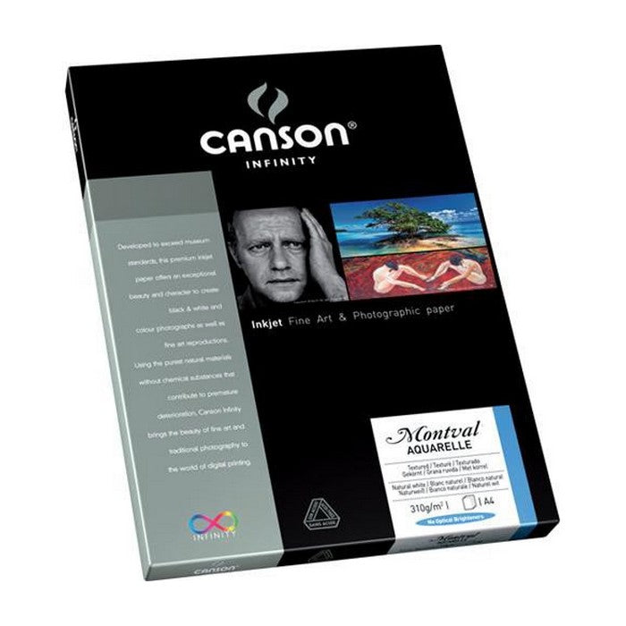 CANSON INFINITY MONTVAL AQUARELLE A4 310G 25 FOLHAS