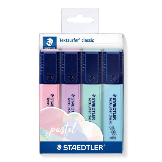 MARCADOR FLUORESCENTE STAEDTLER TEXTSURFER C/ 04 CORES PASTEL