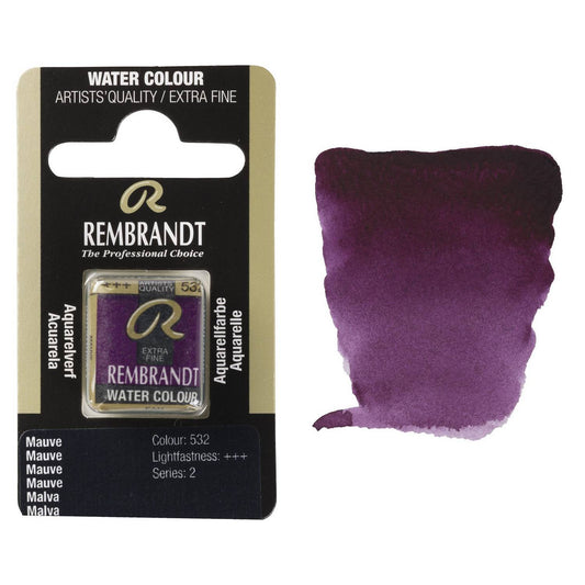 AQUARELA TALENS REMBRANDT HALF PAN 532 MAUVE S2