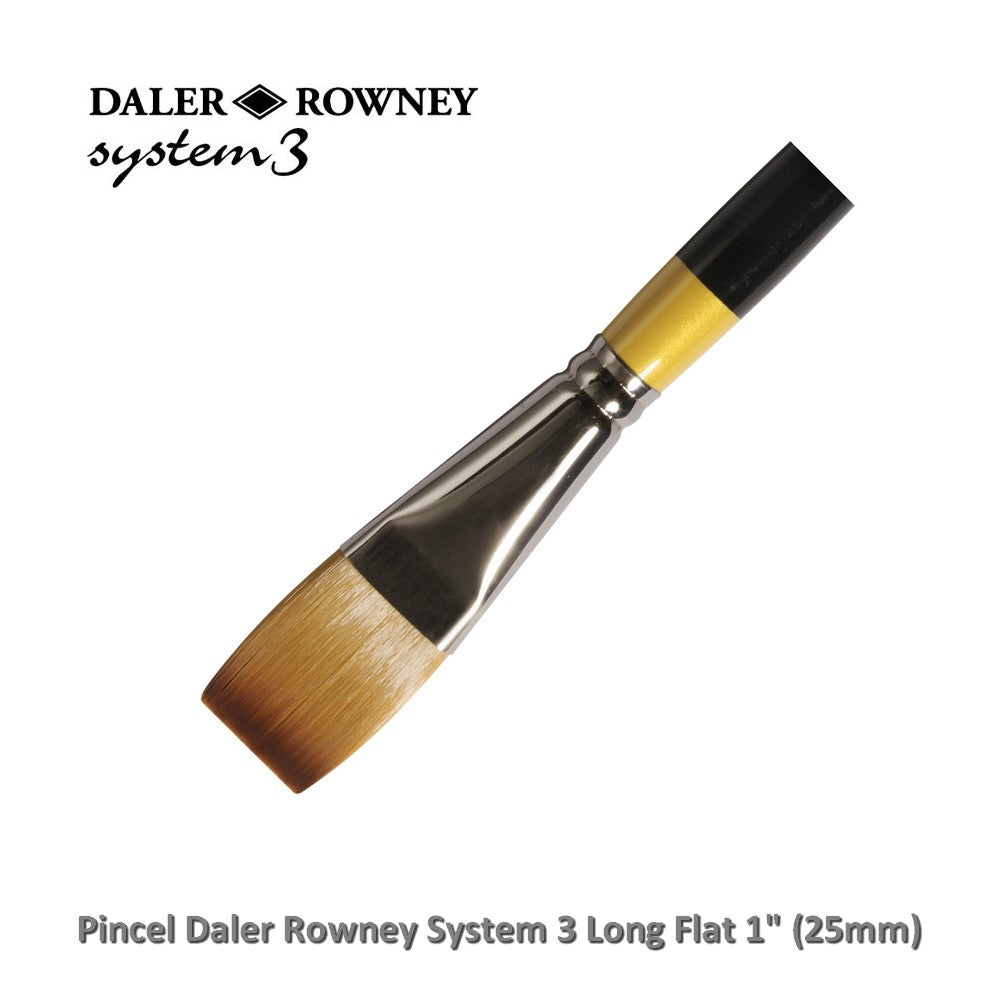 PINCEL DALER ROWNEY SYSTEM 3 LONG FLAT 1" (25MM) SY21