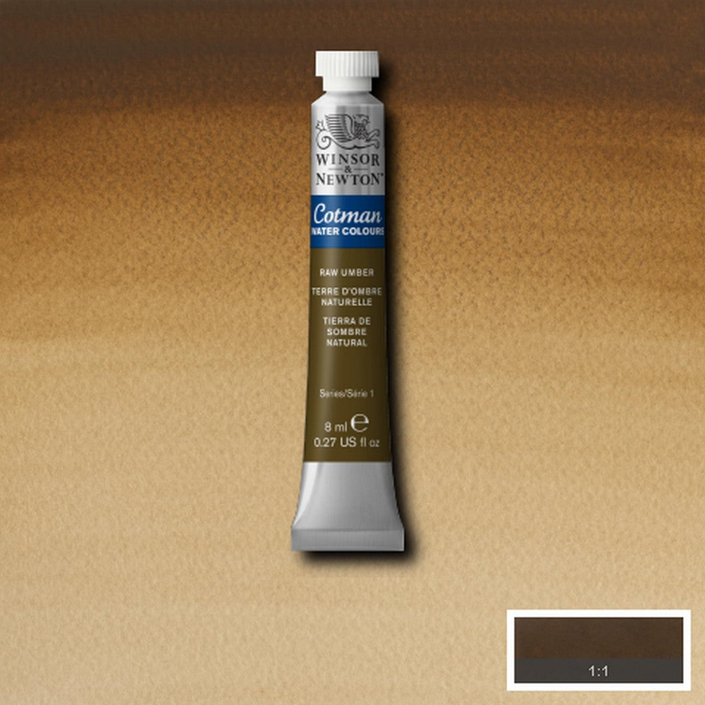 AQUARELA WINSOR NEWTON COTMAN 554 RAW UMBER 08ml