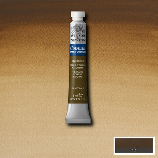 AQUARELA WINSOR NEWTON COTMAN 554 RAW UMBER 08ml