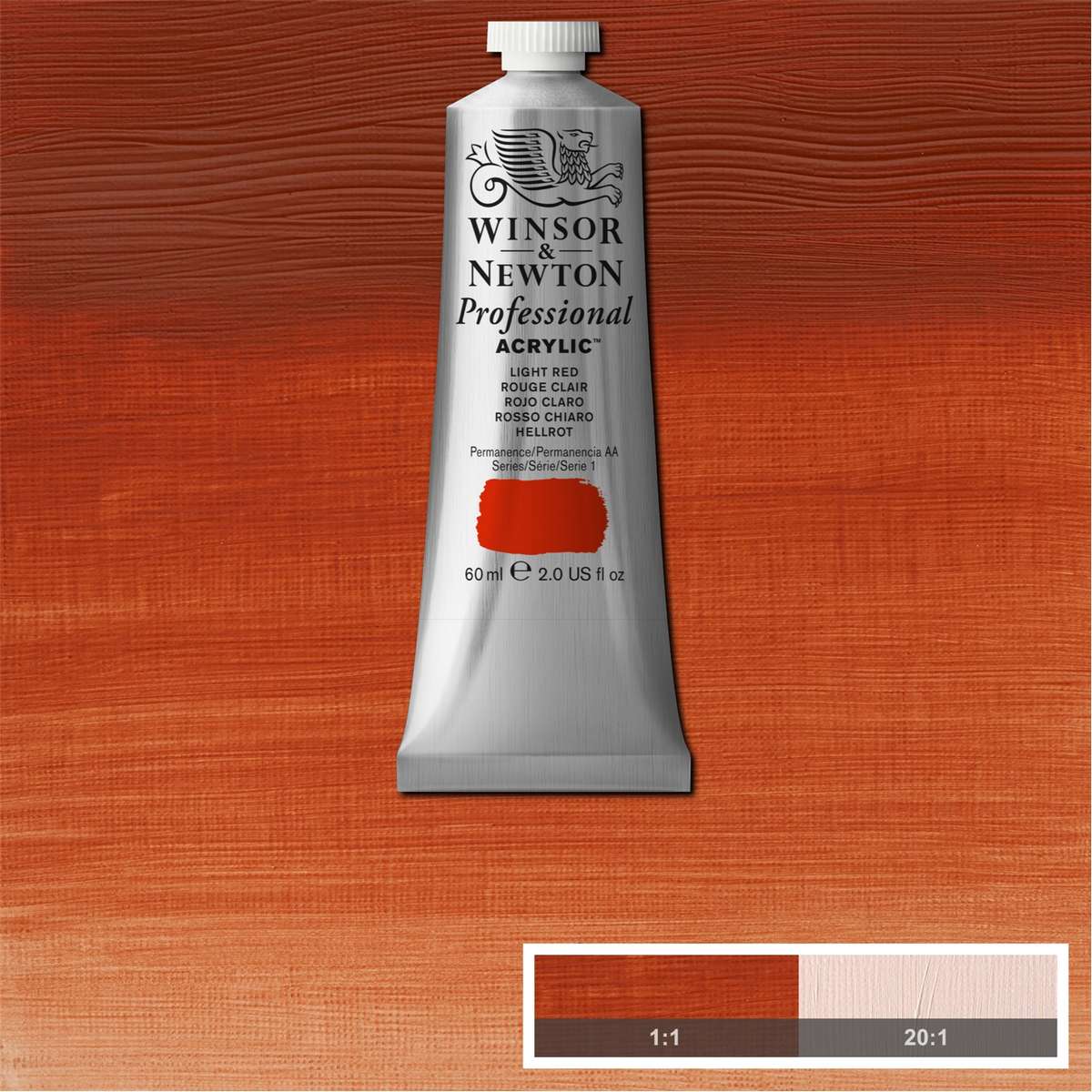 ACRILICA WINSOR NEWTON PROFISSIONAL 60ML 362 S1 LIGHT RED S1