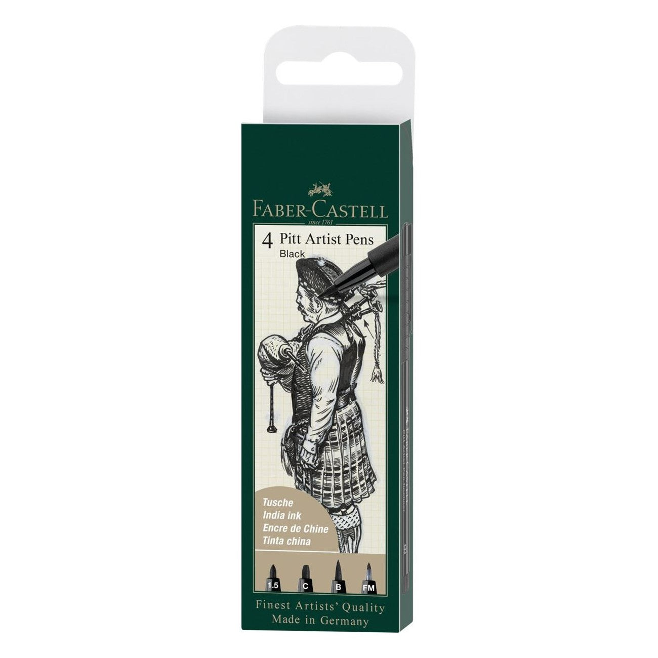 CANETA FABER CASTELL PITT 04 BLACK (1.5-C-B-FUDE-M) 167153