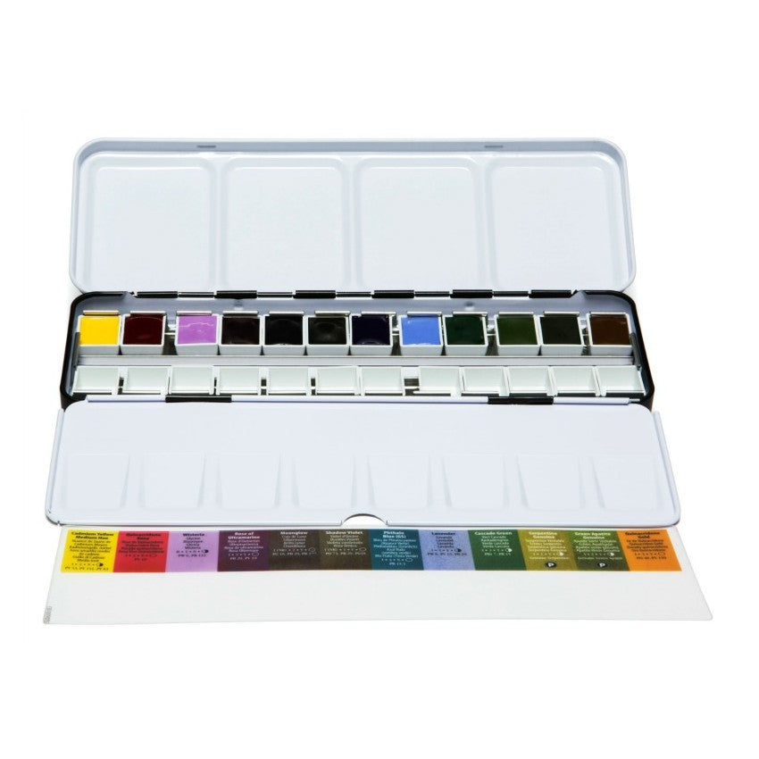 ESTOJO AQUARELA DANIEL SMITH 12 HALF PAN COLOR OF INSPIRATION + PAN VAZIA