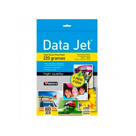 PAPEL GLOSSY PAPER DATAJET 220G/M2 A4 15100 C/ 50FLS