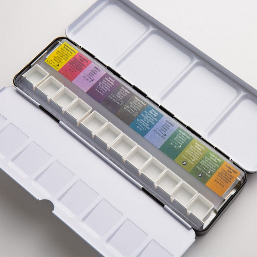 ESTOJO AQUARELA DANIEL SMITH 12 HALF PAN COLOR OF INSPIRATION + PAN VAZIA