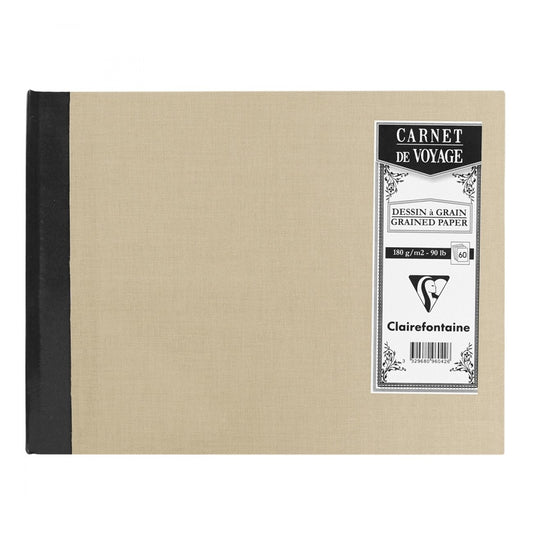 BLOCO CLAIREFONTAINE CARNET VOYAGE A5 180g DESSIN 60FLS BEGE