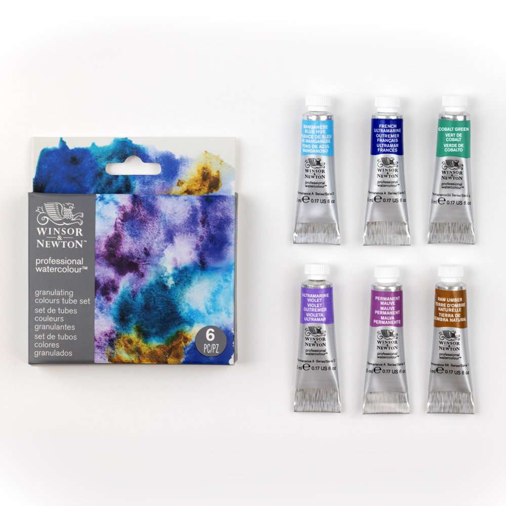 ESTOJO AQUARELA ARTISTS 06 TUBOS GRANULATING SET