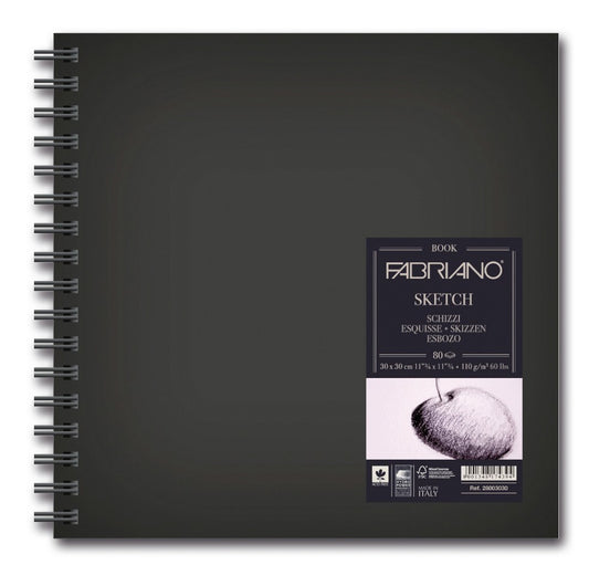 BOOK FABRIANO SKETCH 30x30 110g/m2 80FLS 28003030 ESPIRAL