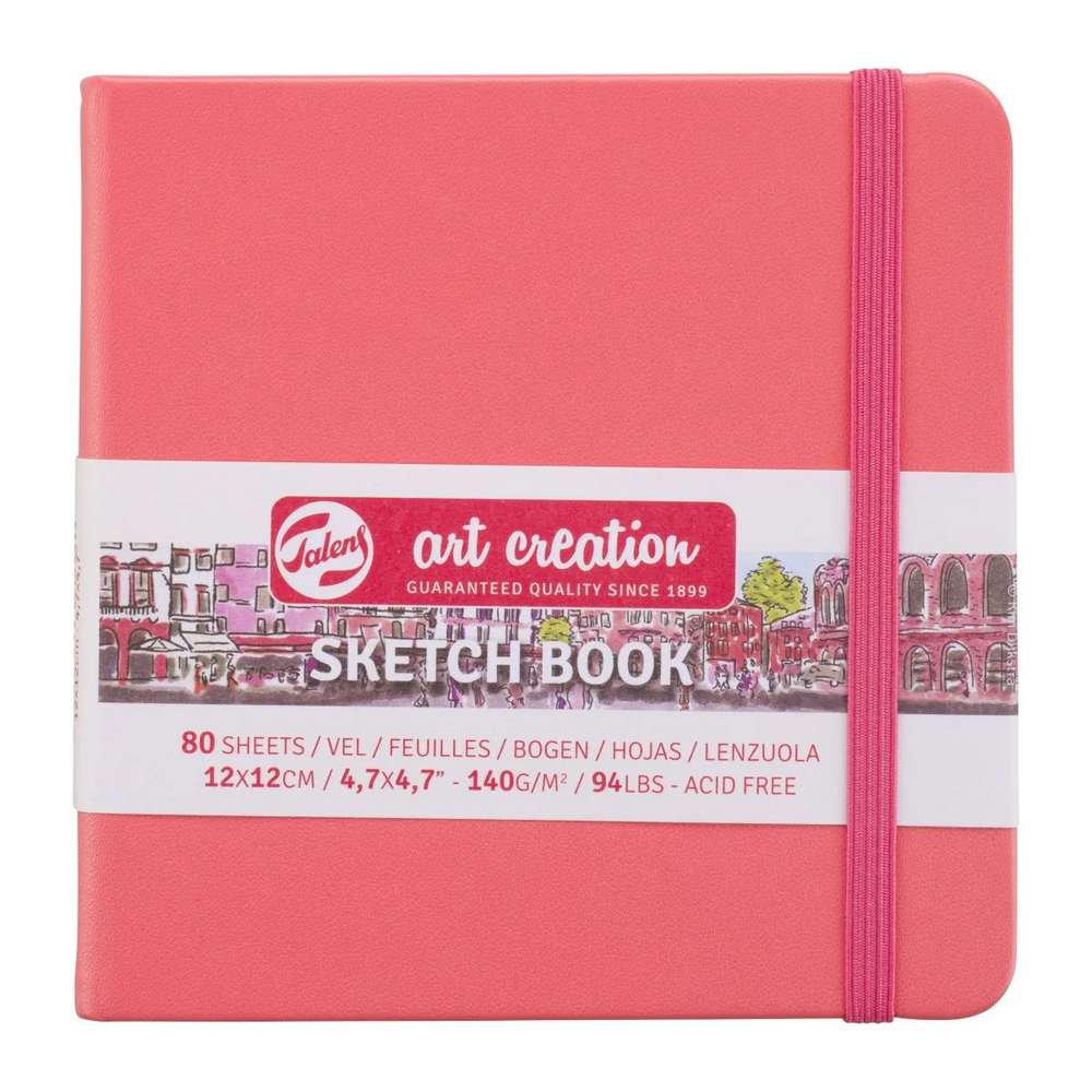 SKETCHBOOK TALENS CORAL 12X12 80 FOLHAS