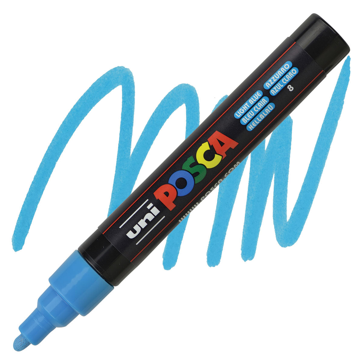 CANETA POSCA PC-5M 08 AZUL CLARO