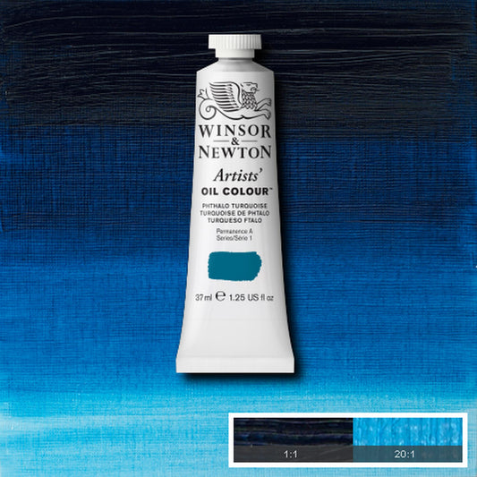OLEO WINSOR NEWTON ARTISTS 037ML 526 PHTHALO TURQUOISE S1