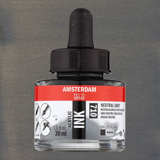 ACRILICA TALENS AMSTERDAM INK! 710 NEUTRAL GREY 030ml