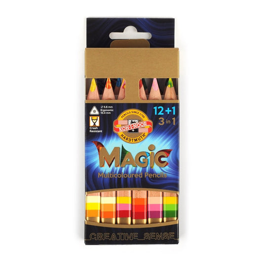 LAPIS COR KOH-I-NOOR MAGIC MULTICOLORIDO 12 CORES + BLENDER