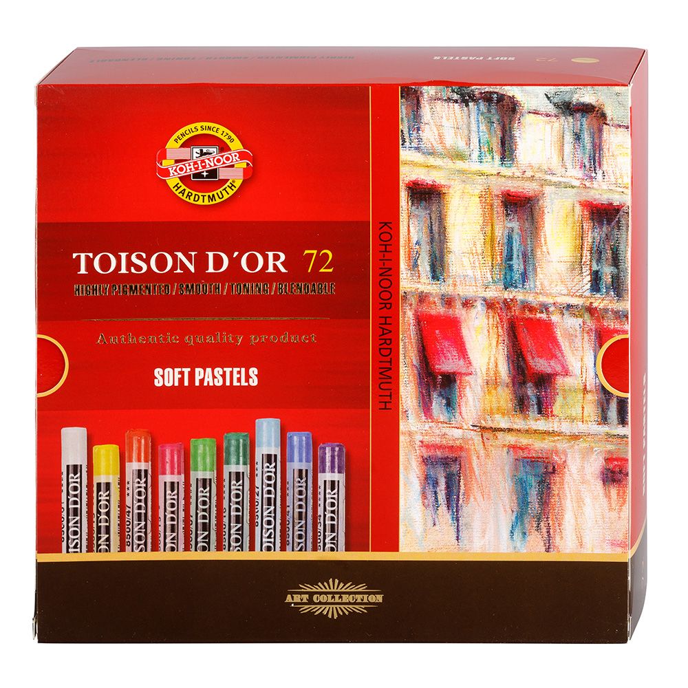 PASTEL SECO SOFT TOISON DOR 72 CORES KOH-I-NOOR 8517