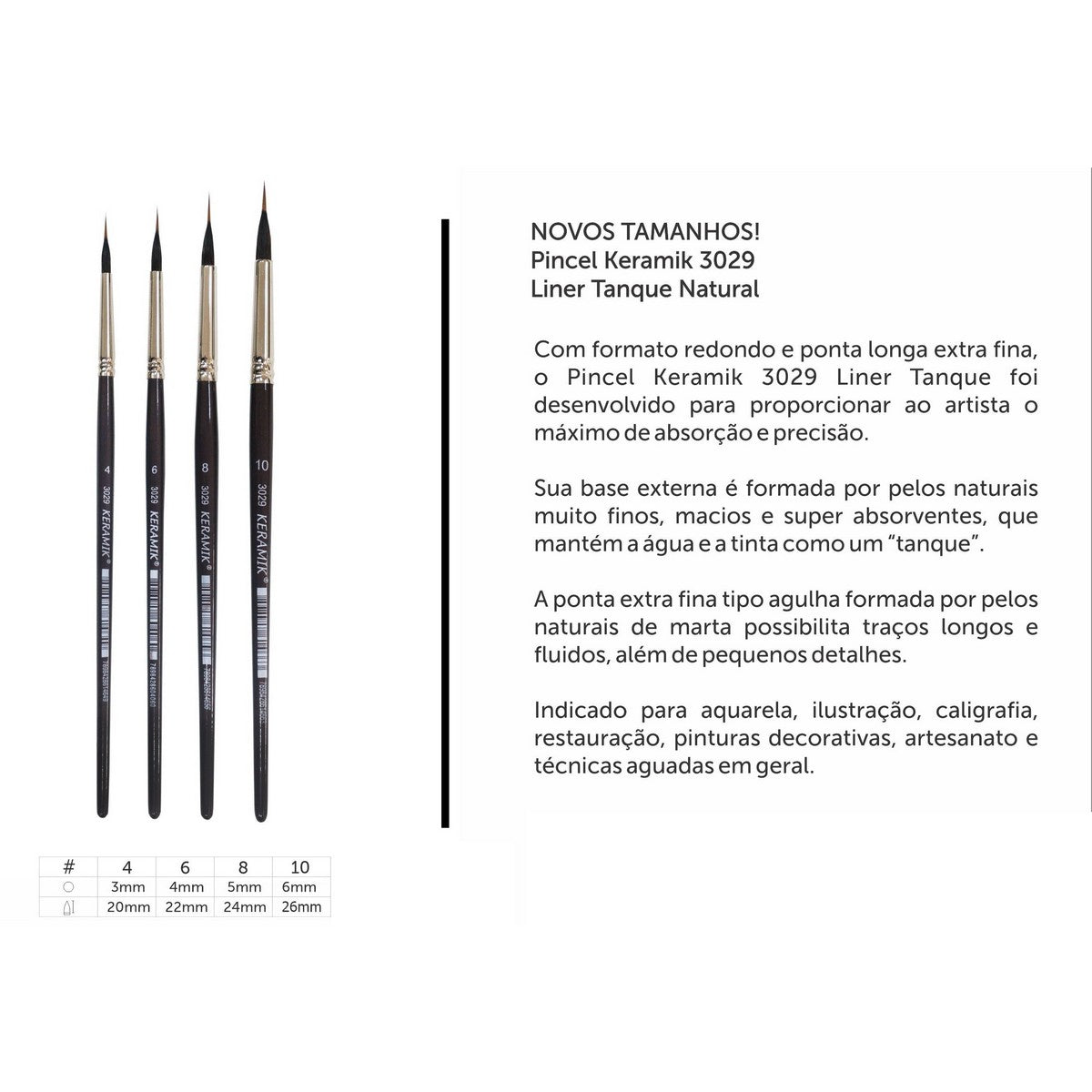 PINCEL 3029x04 C/ RESERVA DE TINTA KERAMIK