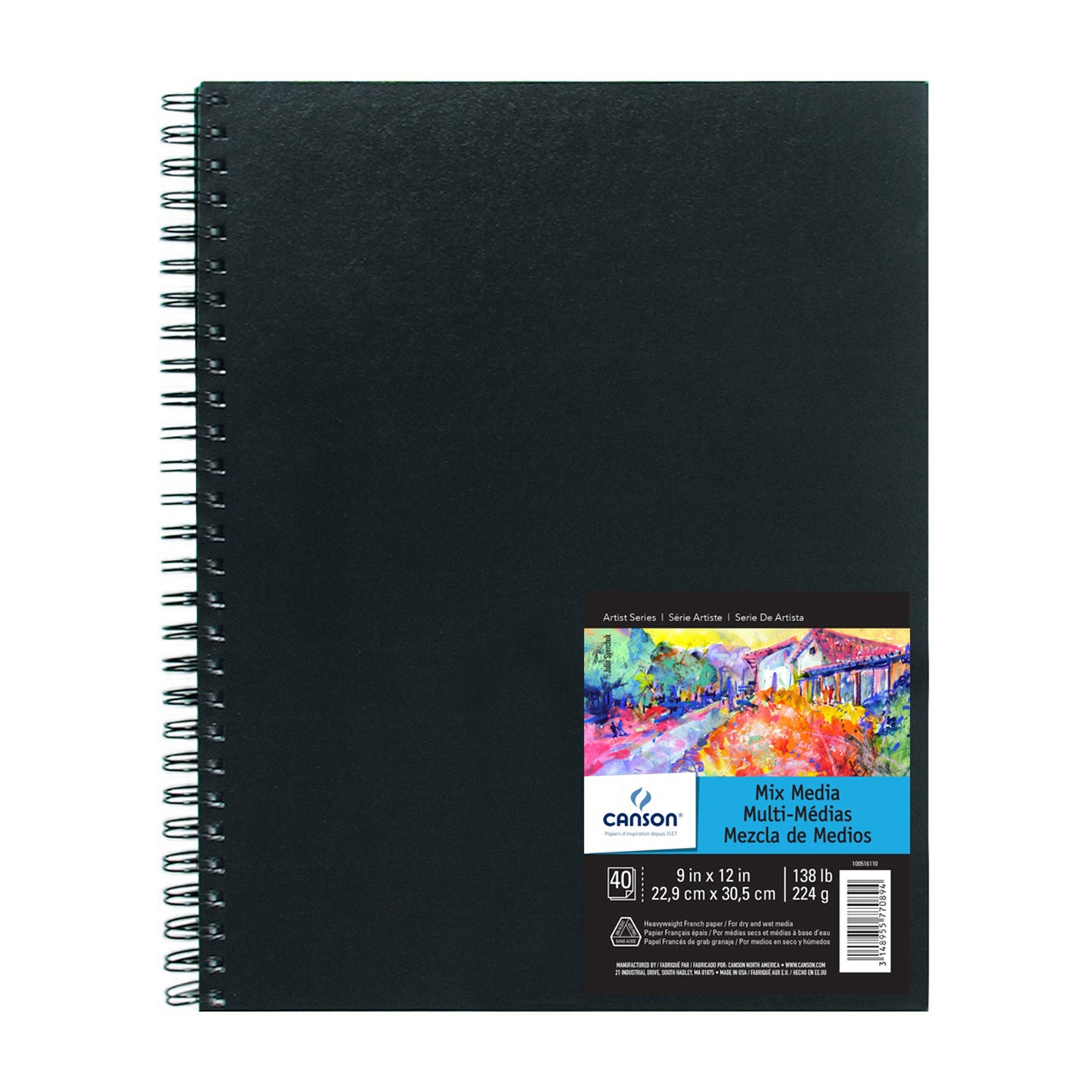 SKETCH BOOK CANSON MIX MEDIA 22,9x30,5cm 224g/m2