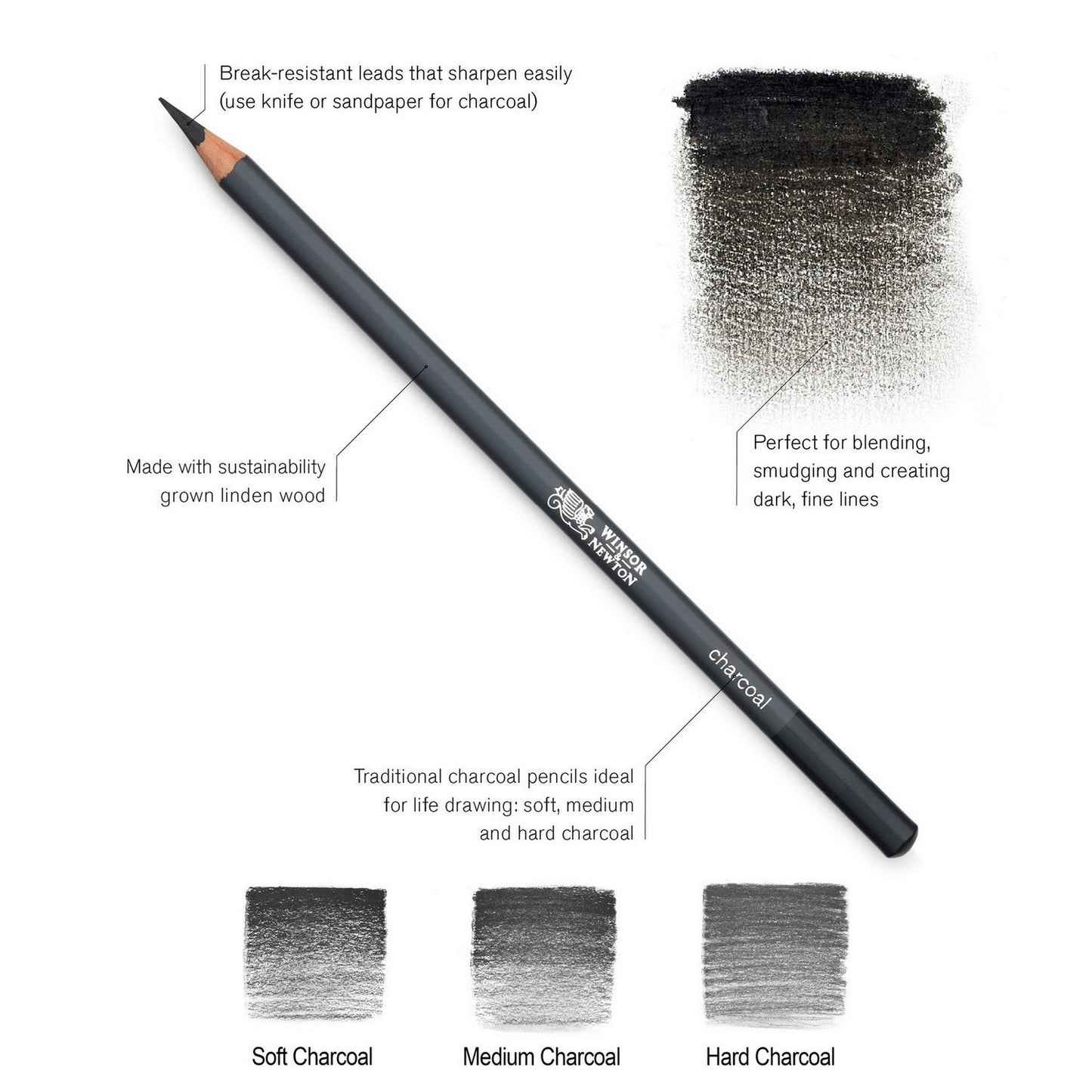 ESTOJO LAPIS ESBOCO WINSOR NEWTON (SKETCHING) C/ 10 PCS