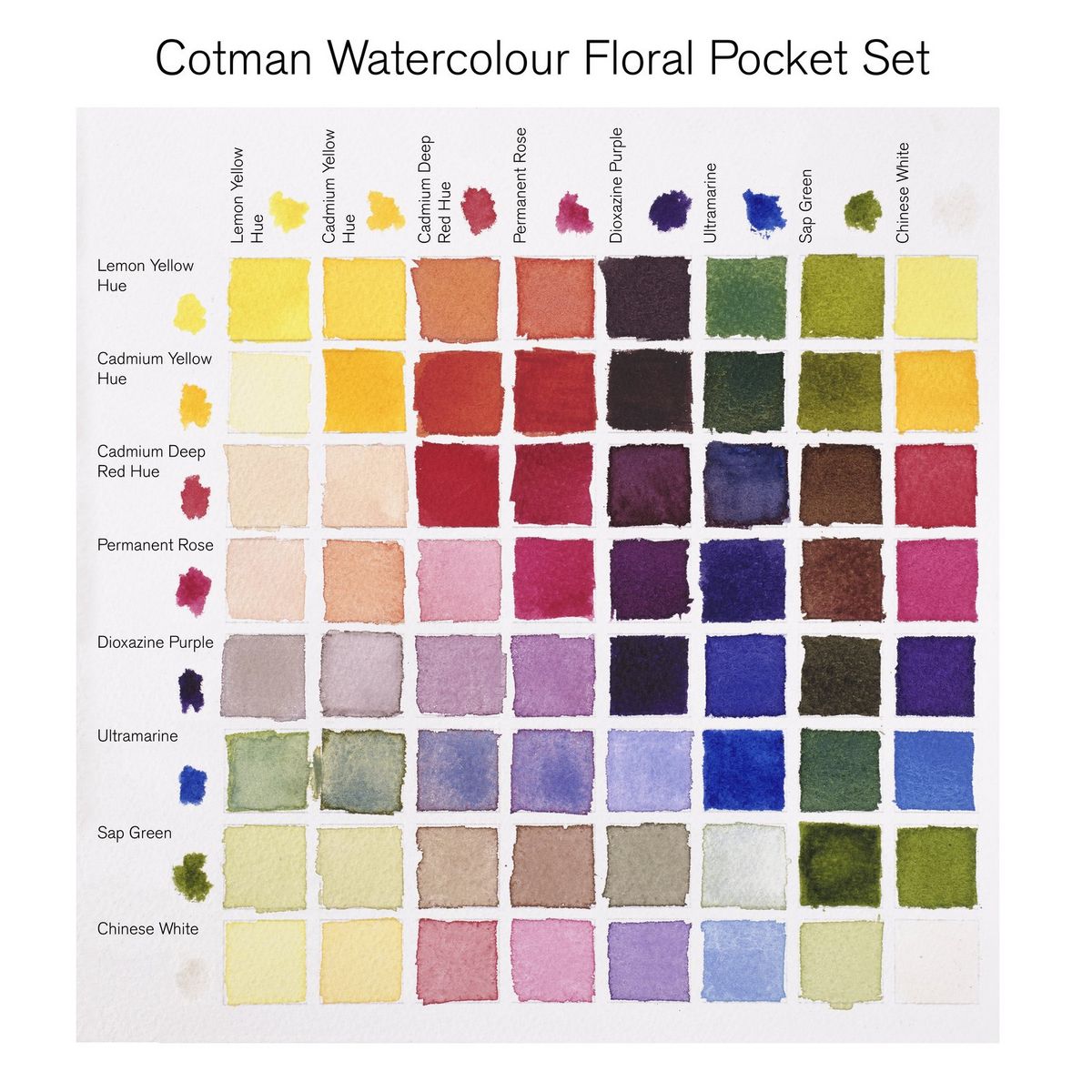 ESTOJO AQUARELA COTMAN 08 HALF PAN + PINCEL FLORAL POCKET