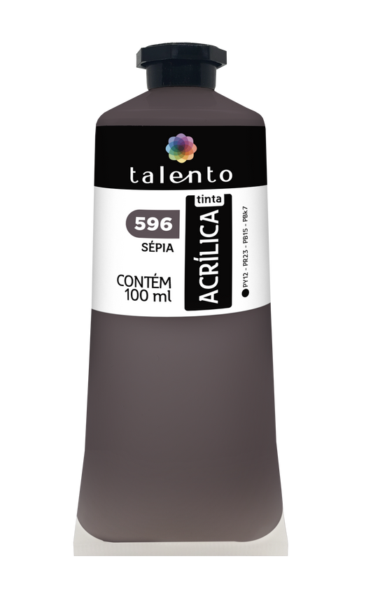 ACRILICA TALENTO 100ML 596 SEPIA
