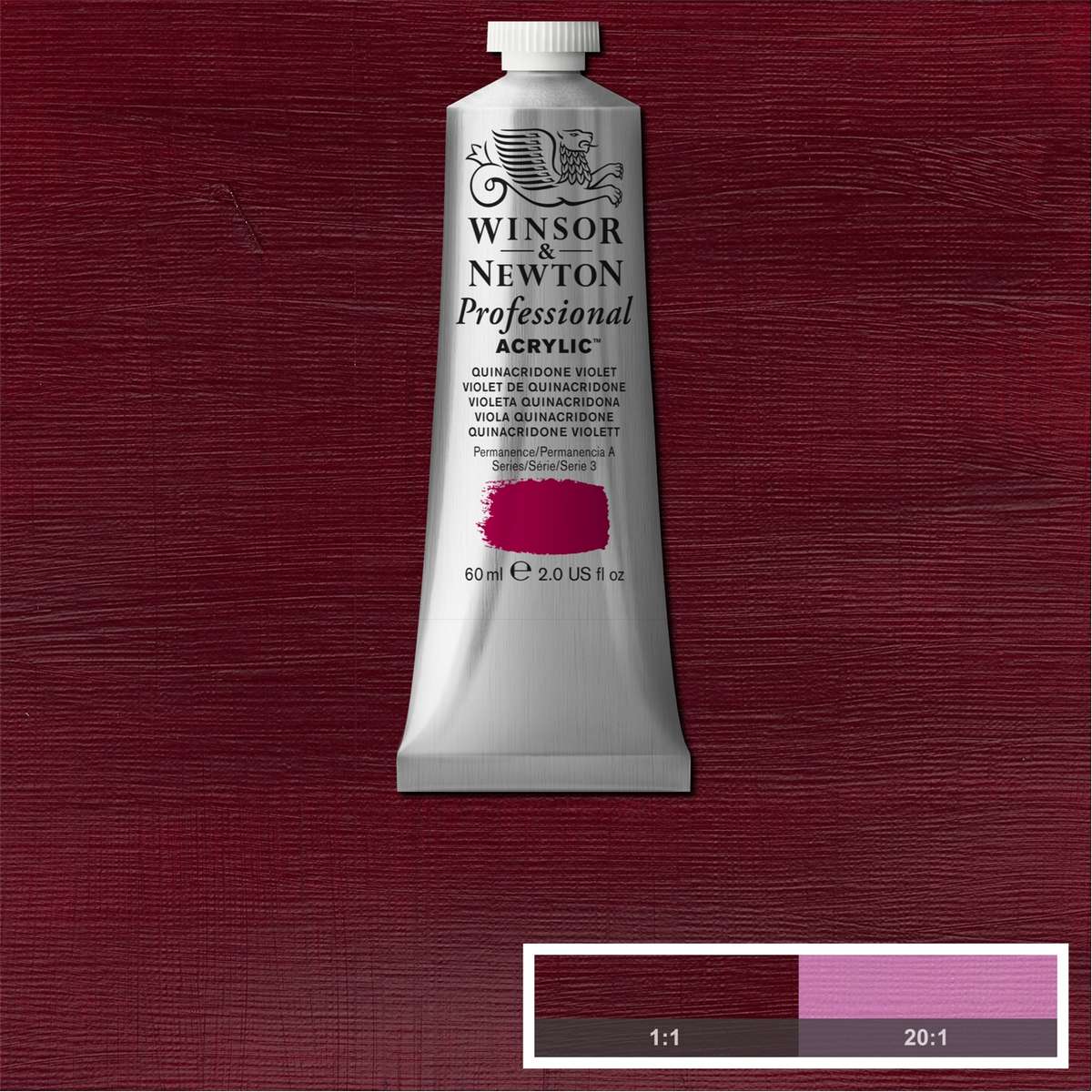 ACRILICA WINSOR NEWTON PROFISSIONAL 60ML 550 QUINACRIDONE VIOLET S3