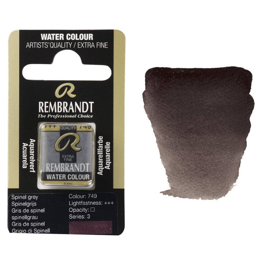 AQUARELA TALENS REMBRANDT HALF PAN 749 SPINEL GREY S3