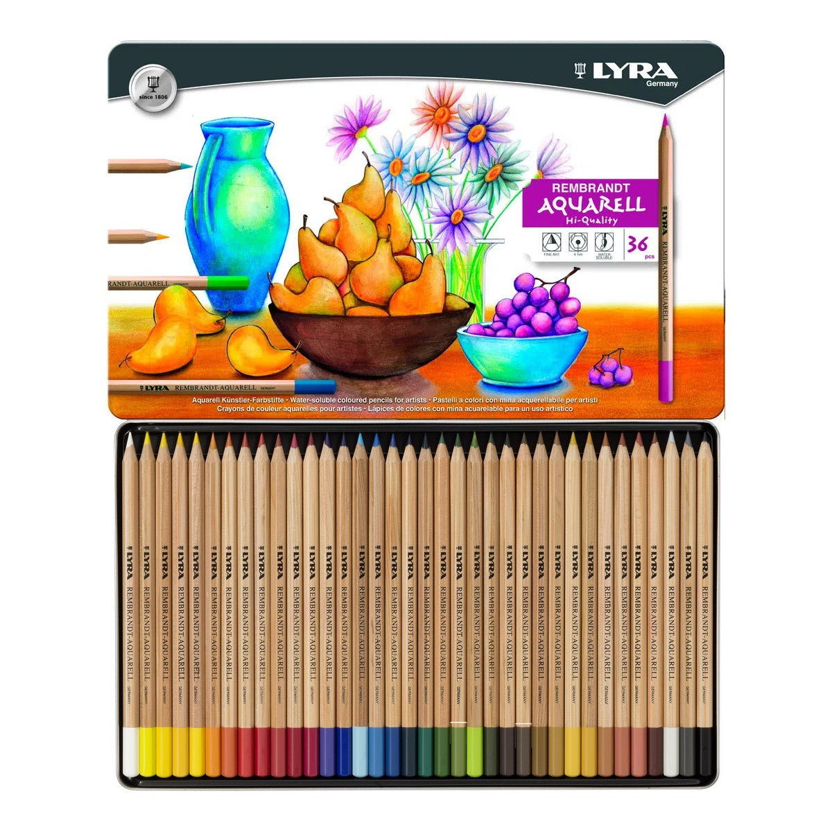 LAPIS AQUARELAVEL LYRA REMBRANDT AQUARELL 36 CORES