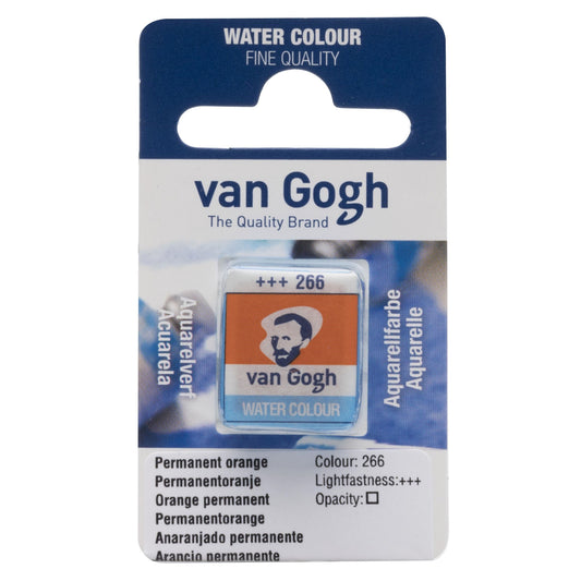 AQUARELA TALENS VAN GOGH HALF PAN 266 PERM ORANGE