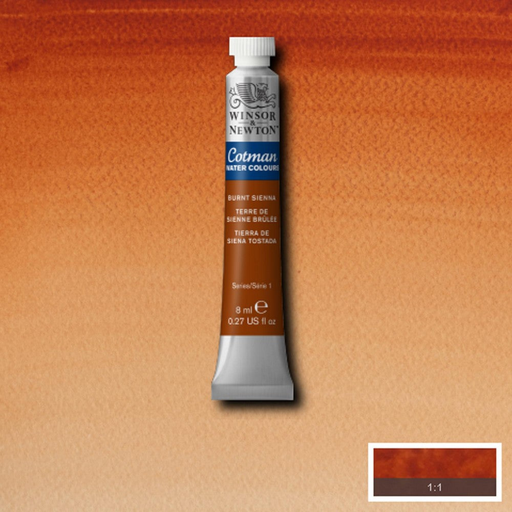 AQUARELA WINSOR NEWTON COTMAN 074 BURNT SIENNA 08ml
