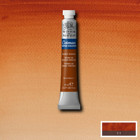 AQUARELA WINSOR NEWTON COTMAN 074 BURNT SIENNA 08ml