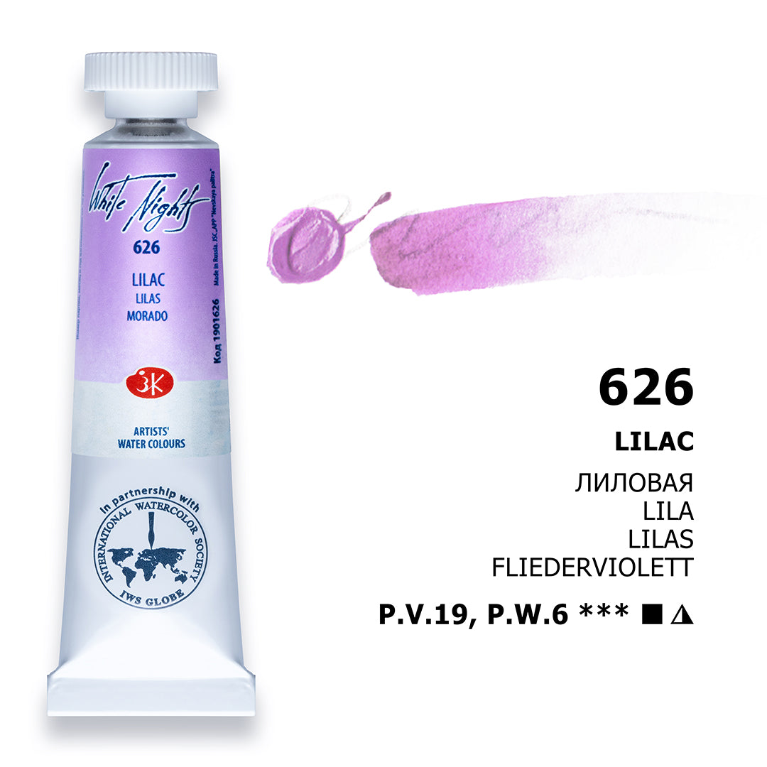 AQUARELA WHITE NIGHTS 626 TONS PASTEIS  LILAC 10ML S1