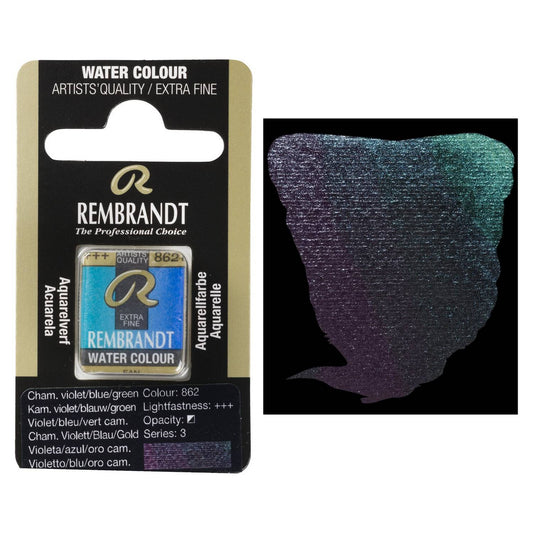 AQUARELA TALENS REMBRANDT HALF PAN 862 CHAMELEON VIOLET/BLUE/GREEN S3