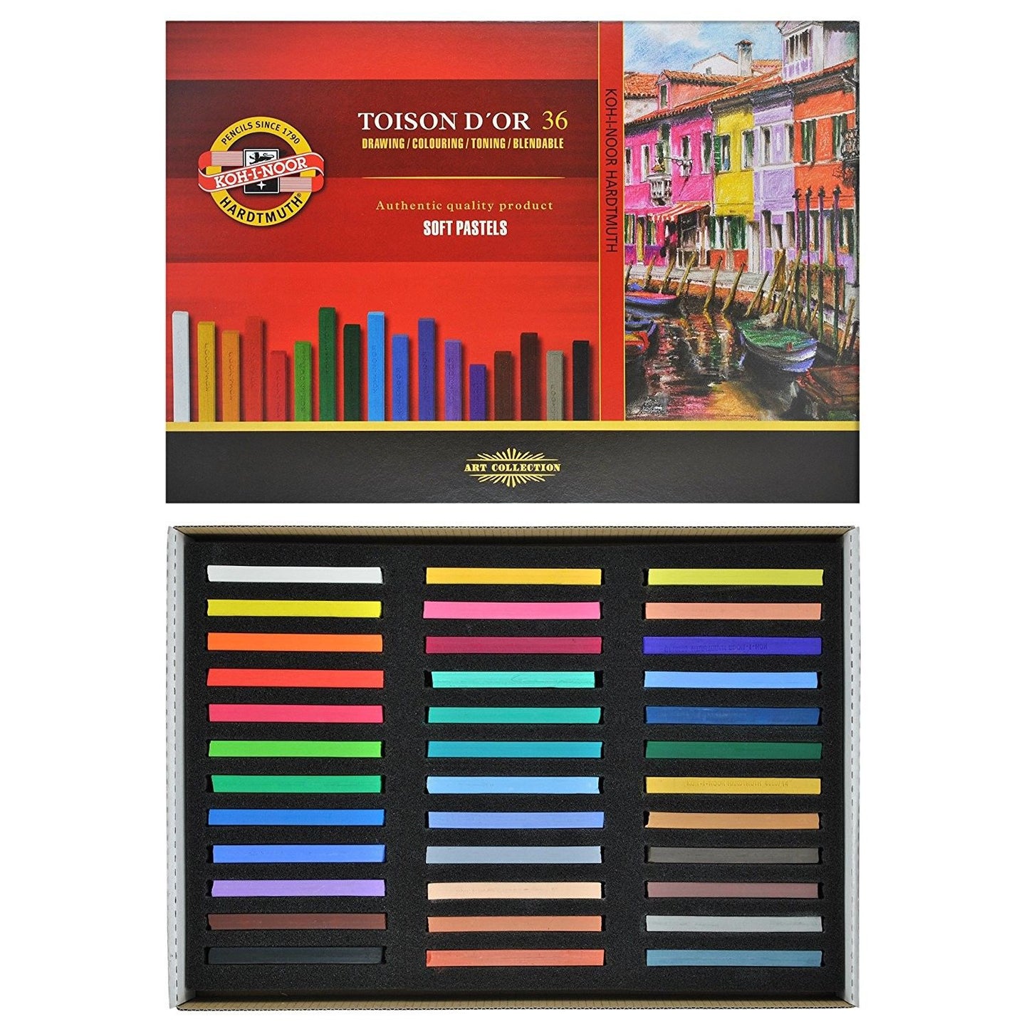 PASTEL SECO CARRE KOH-I-NOOR 36 CORES 8585