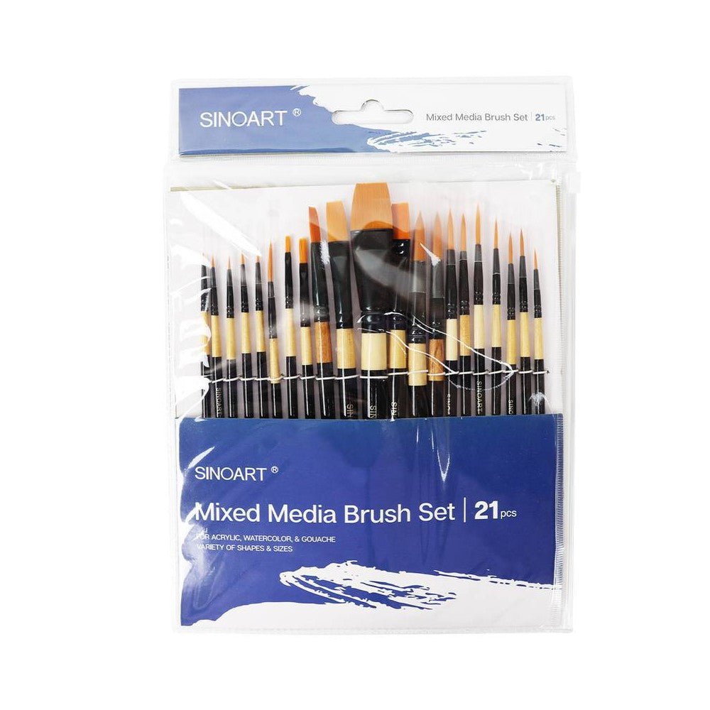 KIT PINCEIS SINOART C/ 21 UNIDADES VARIADAS SFB0309