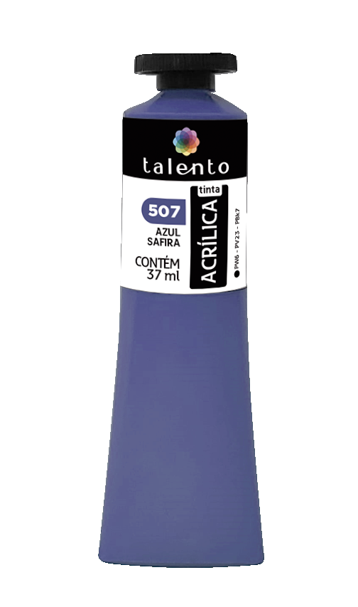 ACRILICA TALENTO 037ML 507 AZUL SAFIRA