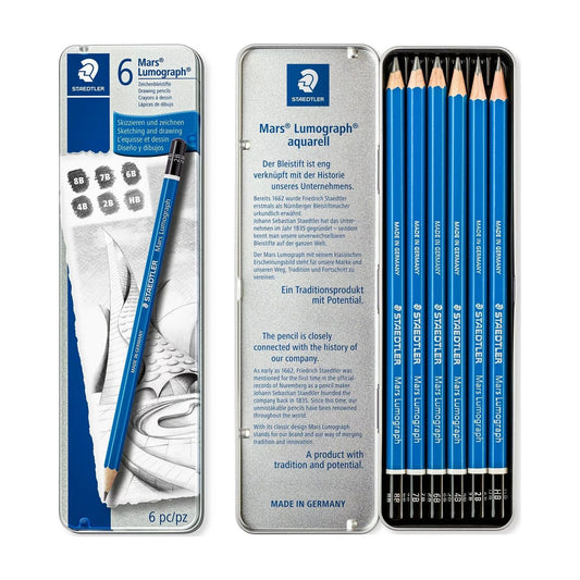 ESTOJO LAPIS GRADUADO STAEDTLER LUMOGRAPH CLASSIC C/ 06 G6