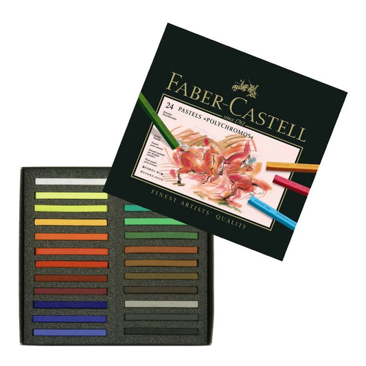 PASTEL SECO CARRE FABER CASTELL POLYCHROMOS 24 CORES 128524