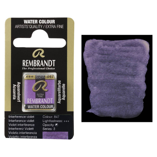 AQUARELA TALENS REMBRANDT HALF PAN 847 INTERFERENCE VIOLET S3