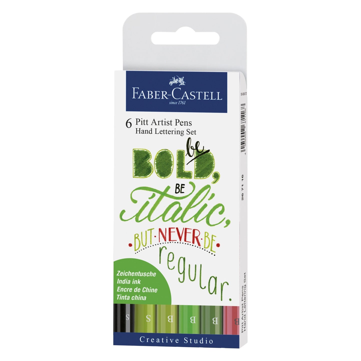 CANETA FABER CASTELL PITT 06 BRUSH SHADES OF GREEN 267117