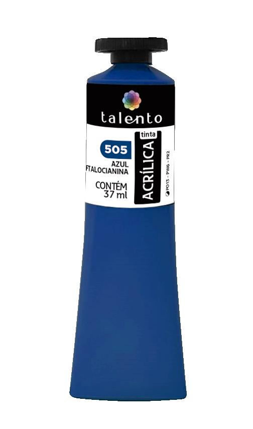 ACRILICA TALENTO 037ML 505 AZUL FTALOCIANINA