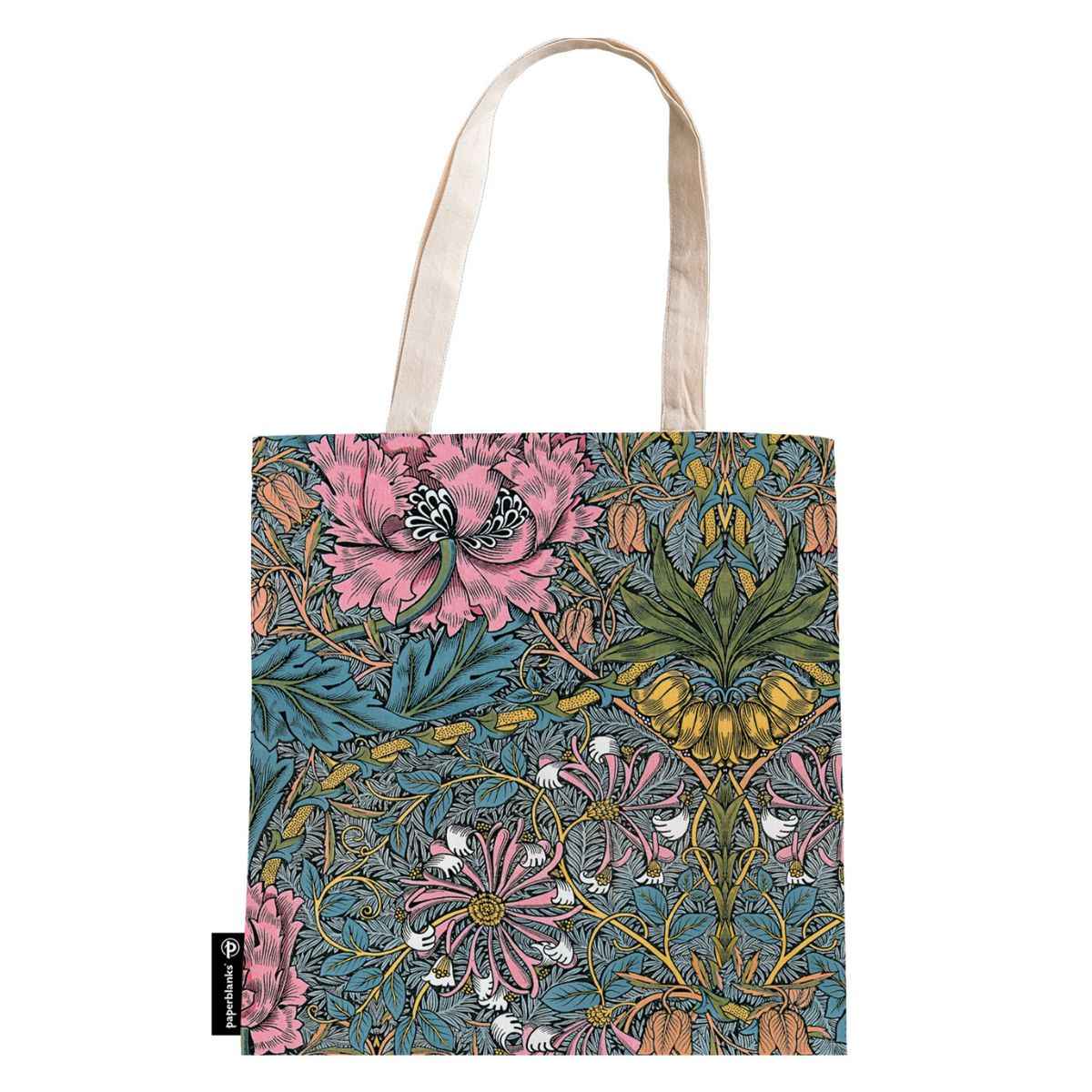 SACOLA CANVAS BAG PAPERBLANKS MORRIS PINK HONEYSUCKLE 9415-9