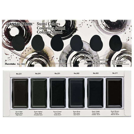 AQUARELA KURETAKE GANSAI TAMBI 06 SUMI CORES MC20SU6V