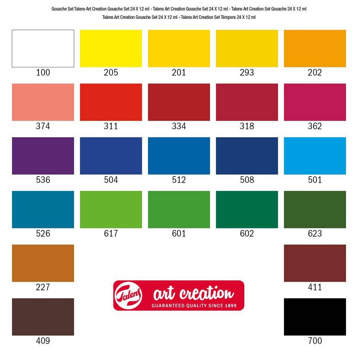 ESTOJO GOUACHE TALENS ART CREATION 24 CORES 12ML