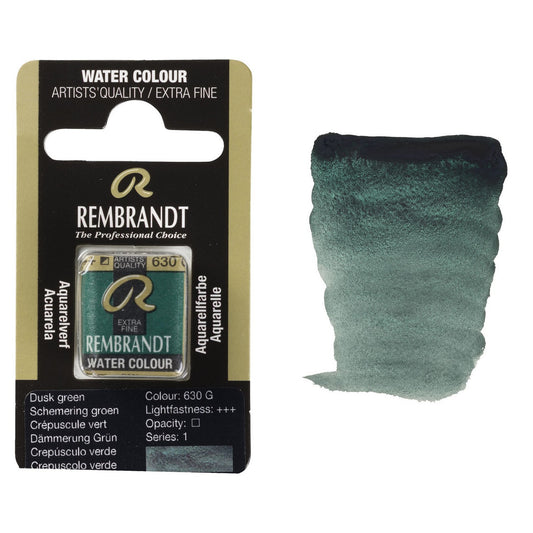 AQUARELA TALENS REMBRANDT HALF PAN 630 DUSK GREEN GRANUL S1